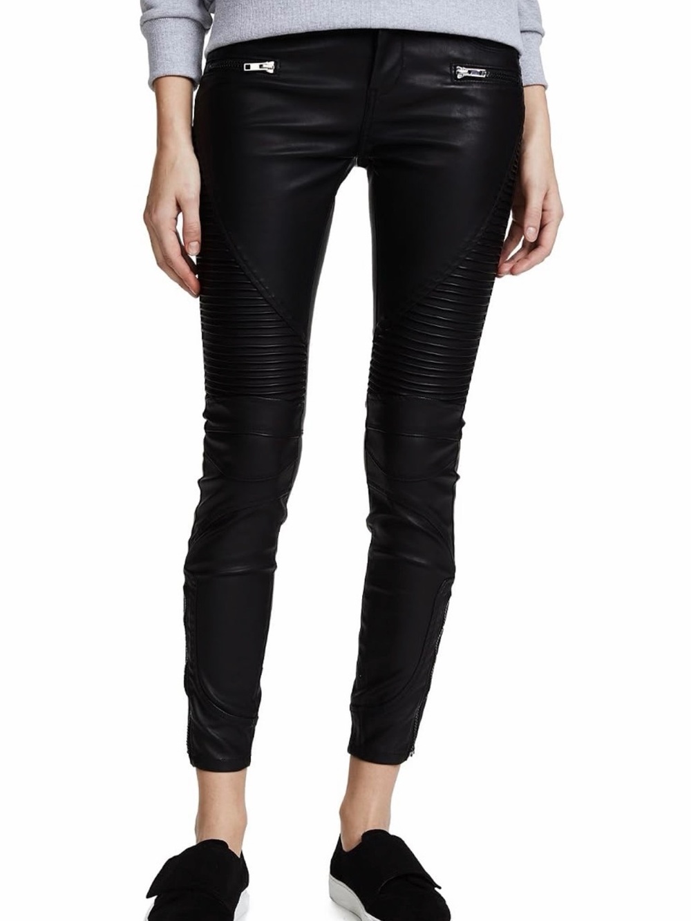 Blank NYC Black Moto Faux Leather Skinny Pants NWT